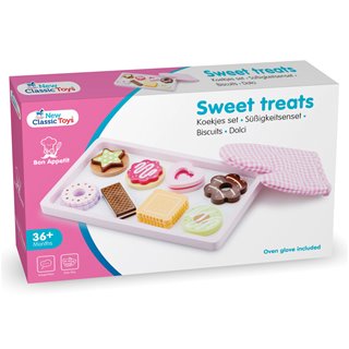 Dienblad met 8 koekjes en ovenwant